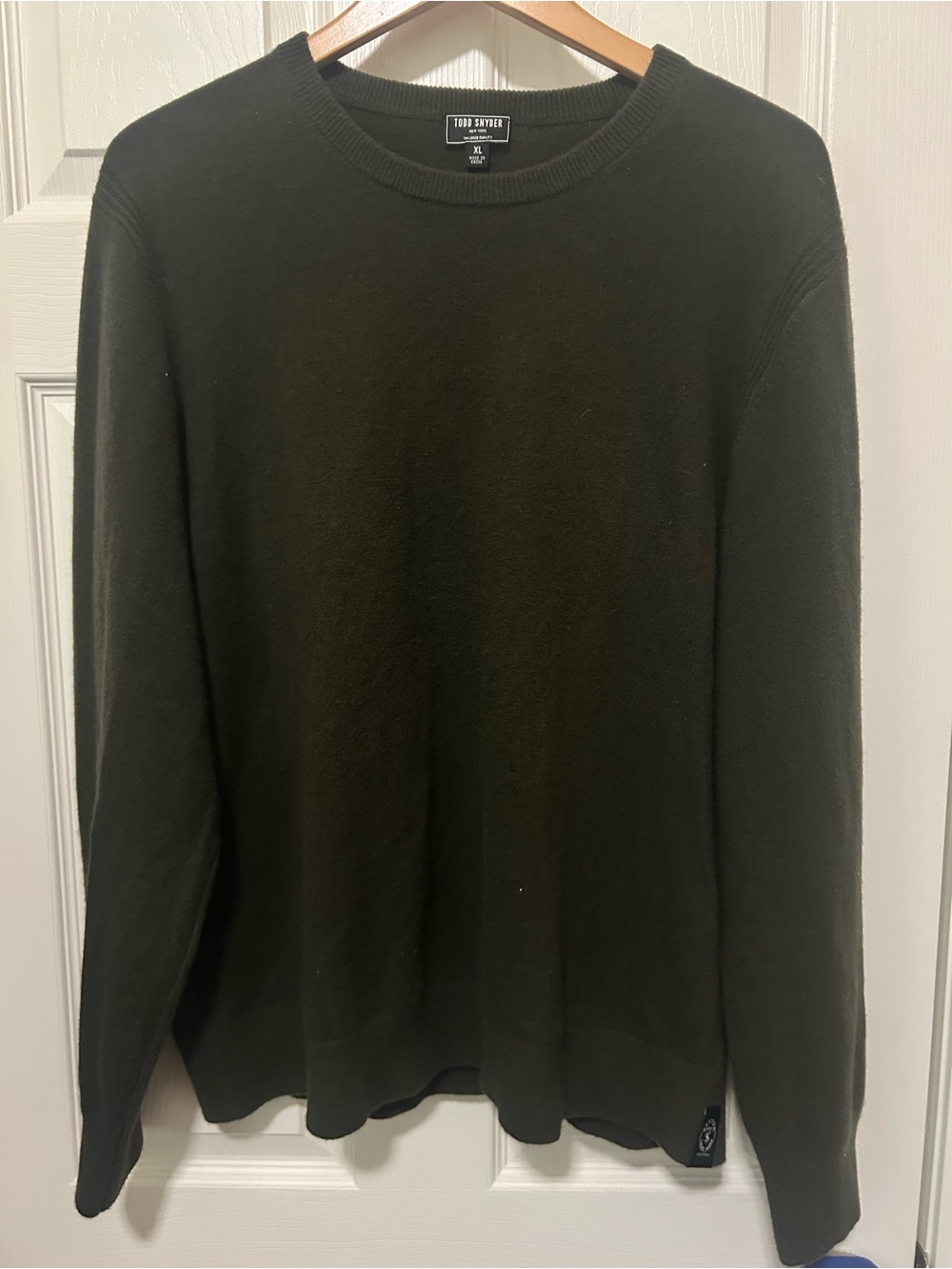 Todd Snyder 100% Cashmere Pullover Sweater Men's Size XL Crew Neck Long Sleeve